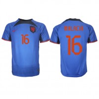 Nederland Tyrell Malacia #16 Fotballklær Bortedrakt VM 2022 Kortermet